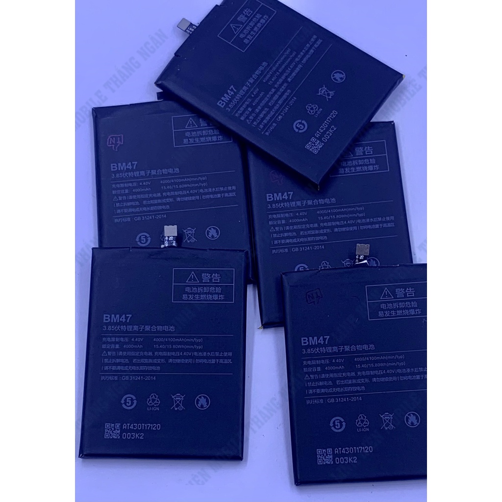 Pin Xiaomi Redmi Note 4X - Xiaomi Redmi 3 - Redmi Note 4X.BM47-4000mAh Zin New Bảo Hành 3 Tháng 1 Đổi 1