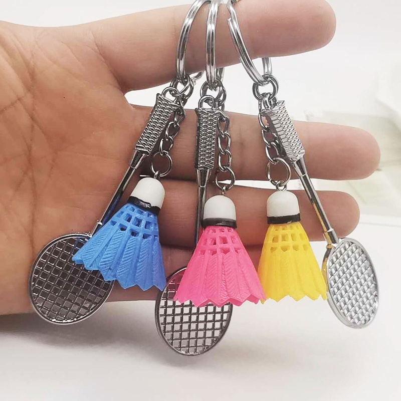 Móc Khóa Hình Vợt Cầu Lông / Mặt Trời Mini 3D Dễ Thương