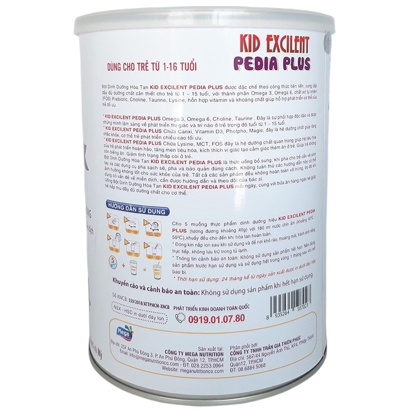 Sữa mát cho trẻ biếng ăn suy dinh dưỡng Pedia Plus lon 900G