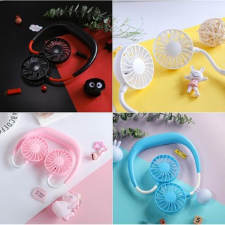 Quạt đeo cổ 3 tốc độ gió sạc usb tiện dụng