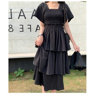 Bigsize Đầm maxi dáng dài chun ngực 3 tầng cách điệu siêu xinh, hot hit 2019