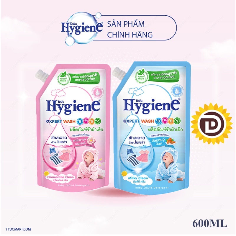 TÚI NƯỚC GIẶT XẢ QUẦN ÁO BÉ HYGIENE THÁI LAN 600ml