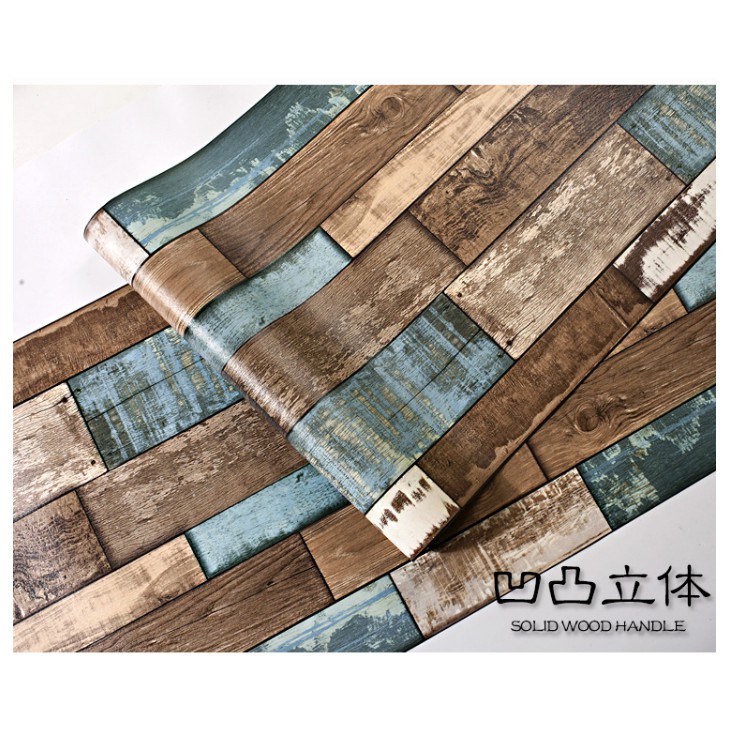 10m x 45cm giấy dán tường giá rẻ ( có sẵn keo ) - gỗ philip TP111