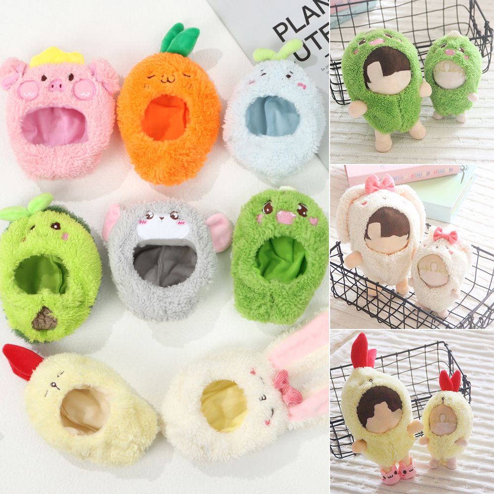 Trang phục búp bê vải lông thiết kế động vật hoạt hình đáng yêu 15/ 20cm