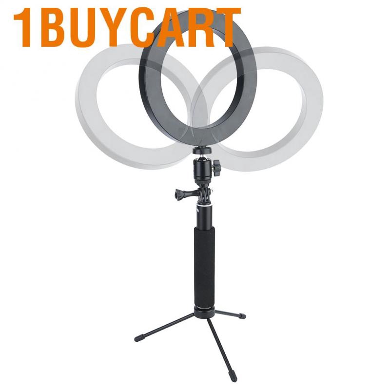 Đèn LED quay studio dạng hình tròn 8inch có thể điều chỉnh độ sáng