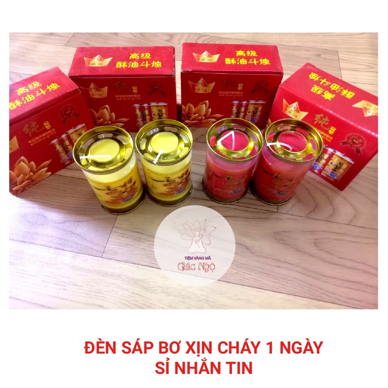 Đèn Sáp Bơ Hàng Nhập Xịn Cháy 1 Ngày / Đồ Thờ Cúng - VÀNG MÃ GIÁ RẺ SỈ LẺ