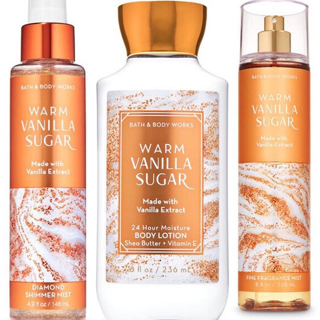 Sản Phẩm Tắm Dưỡng Xịt Thơm Toàn Thân Lưu Hương Mịn Da Bath & Body Works - Warm Vanilla Sugar