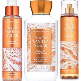 [Auth] Sản Phẩm Tắm Dưỡng Xịt Thơm Toàn Thân Lưu Hương Mịn Da Bath & Body Works - Warm Vanilla Sugar