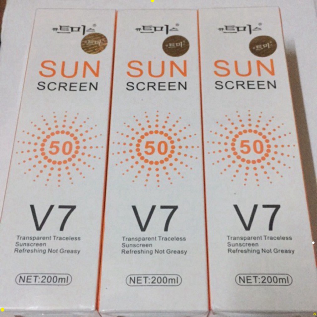 Xịt chống nắng V7 SUN screen Hàn Quốc, chai xịt che khuyết điểm, kem xịt trắng da lên tone không bết, không trôi asd