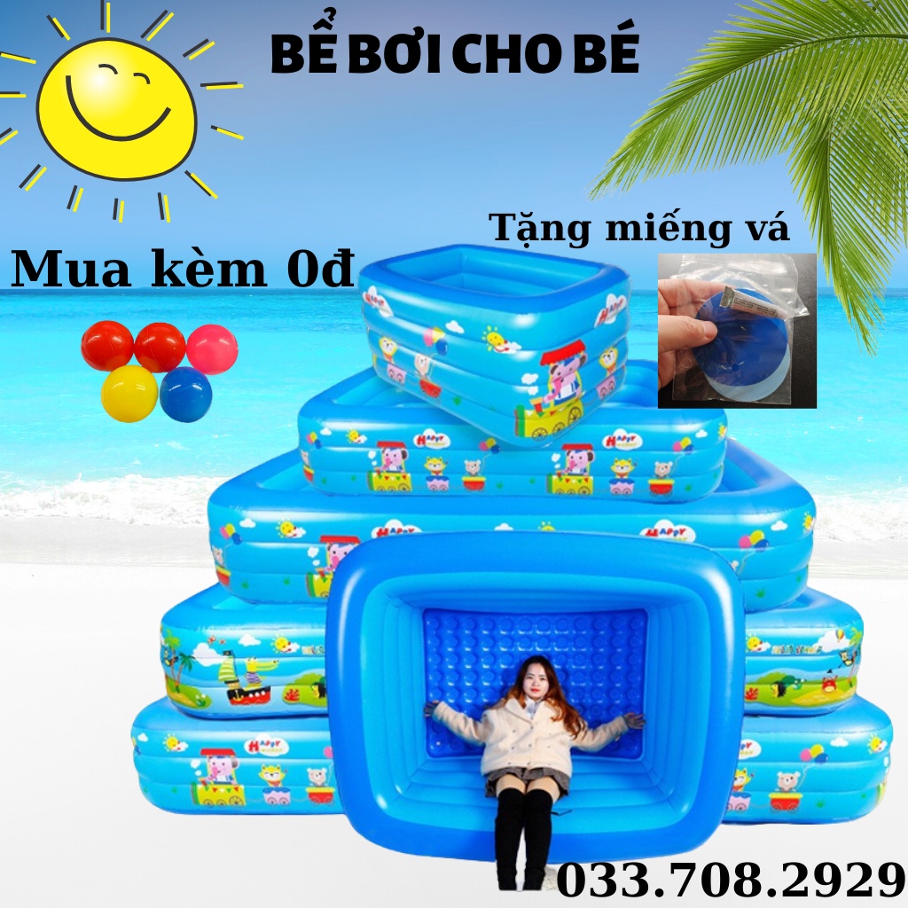 Bể bơi phao, bể bơi giá rẻ, hồ bơi 3 tầng cho bé,hồ bơi mini siêu dày, chống trượt,bảo hành 1 đổi 1 toàn quốc