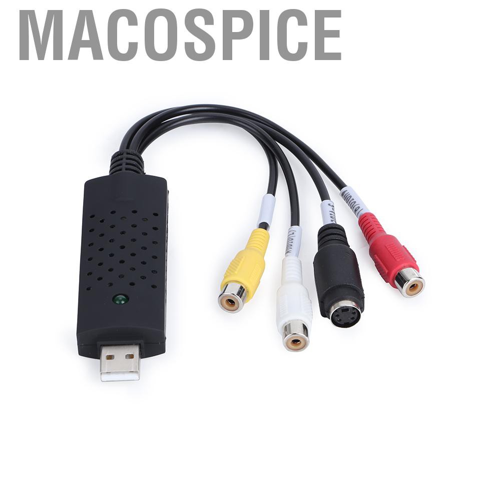 Cáp Chuyển Đổi Từ Macospice Cổng Usb 2.0 Sang 3 Rca Audio S-Video Tv Dvd Vhs Rw