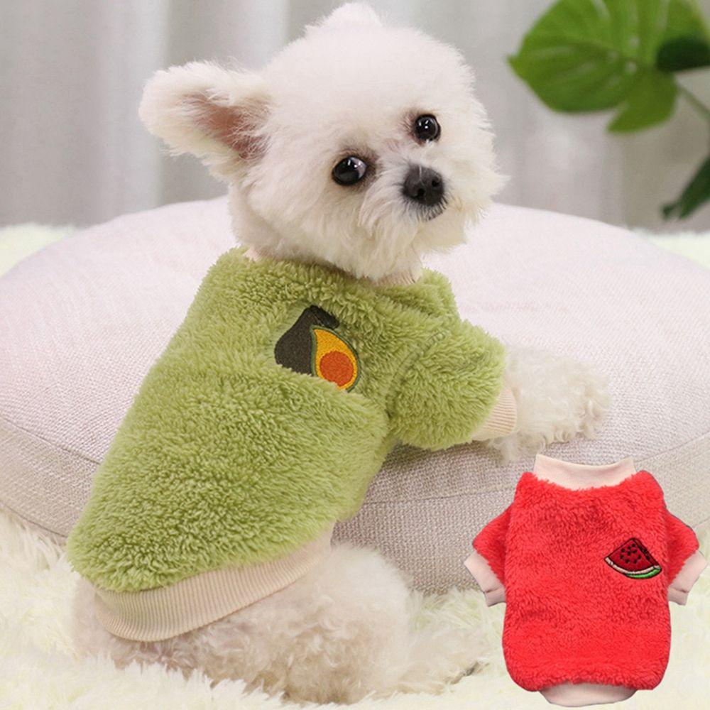 YIYU Áo Ba Lỗ Thêu Họa Tiết Trái Cây Dễ Thương Thời Trang Mùa Đông Cho Cún Cưng Tyrler1