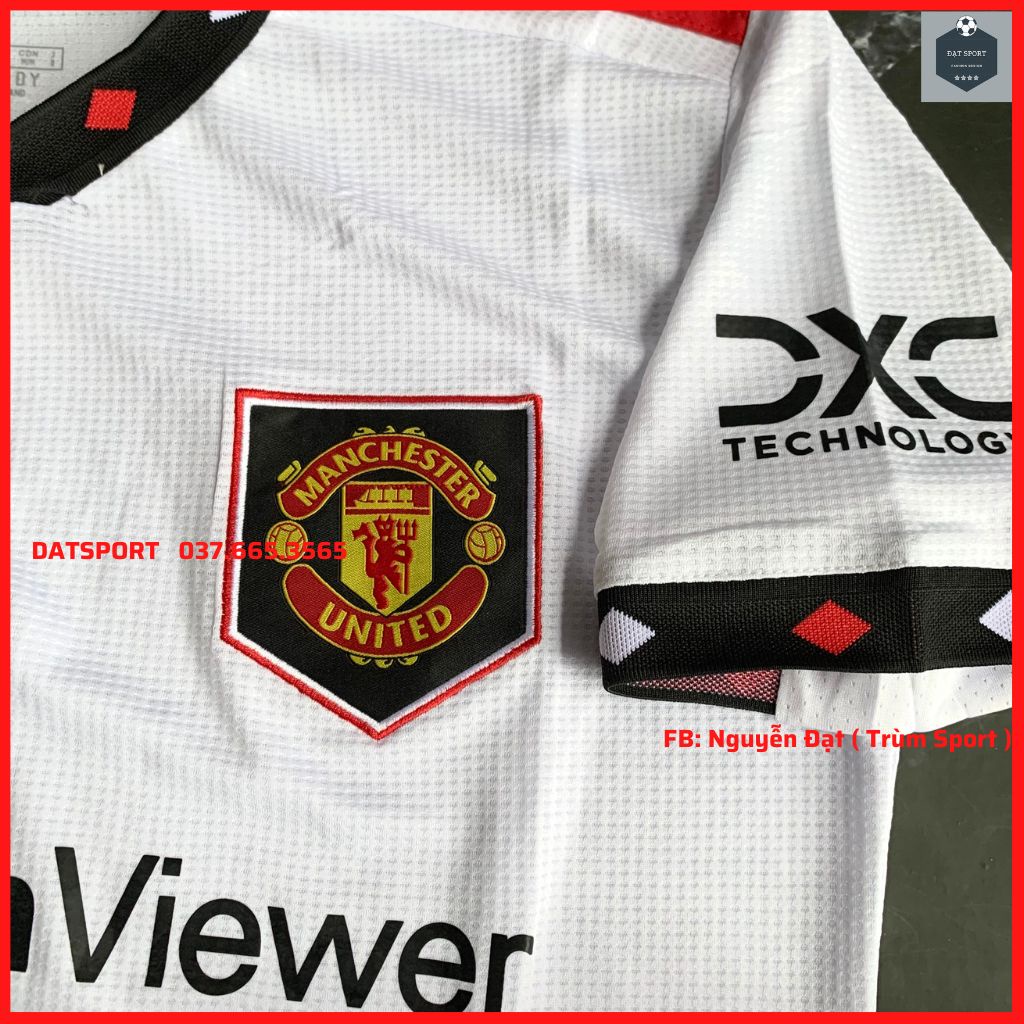 Áo Mu TeamView Trắng 2022/23⚡FREESHIP⚡Bộ Quần Áo Bóng Đá CLB Manchester United 22/23 Hàng Vải Thái