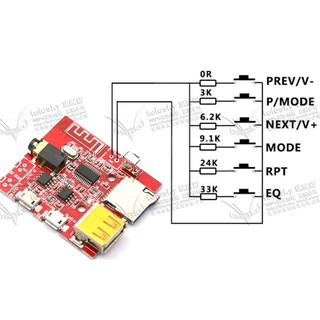Mạch giải mã MP3 kèm bluetooth có đk từ xa