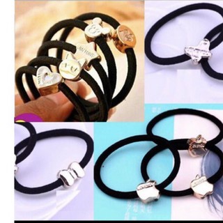 Dây buộc tóc-Chun buộc tóc đen phong cách Hàn Quốc dễ thương
