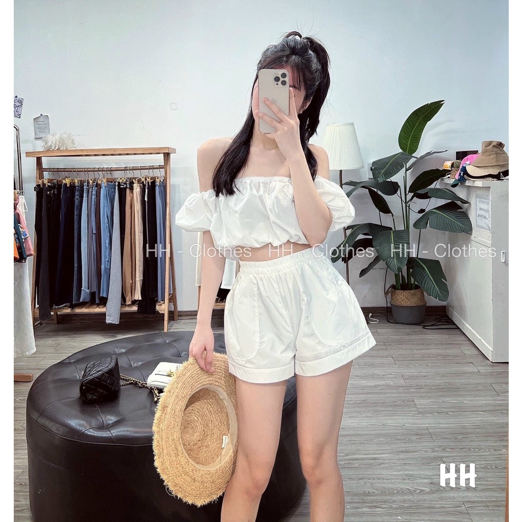 sét bộ đùi áo bệt vai tay phồng