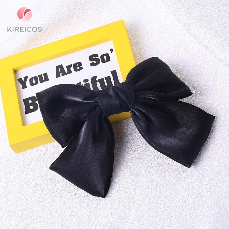 Kẹp Tóc Nơ Tiểu Thư Vải Lấp Lánh Hot Trend Nhật Hàn