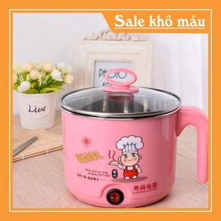 Freeship ca nấu mì - nồi lẩu điện mini đa năng siêu tốc 1.8 lít