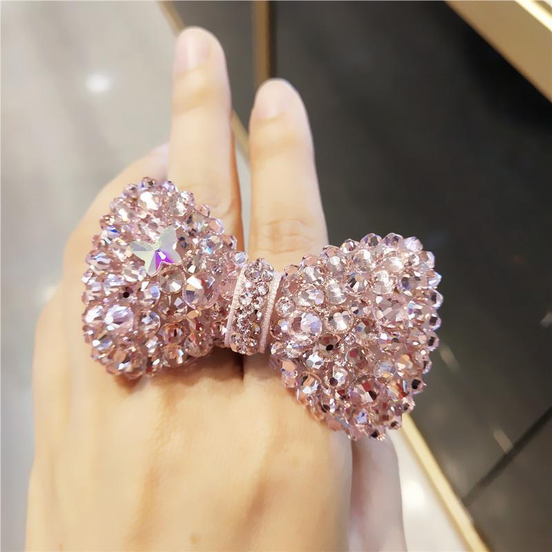 Dây Buộc Tóc Cao Su Đính Đá Đơn Giản Phong Cách Nhật Hàn Cho Nữ