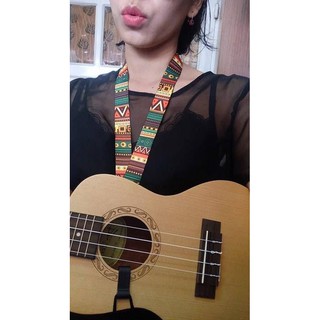 Dây đeo đàn Ukulele hoa văn Thổ Cẩm