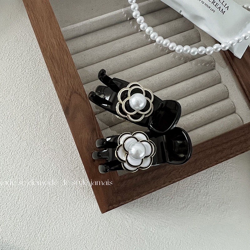 Kẹp Tóc Đính Hoa Trà Phong Cách Hàn Quốc Cổ Điển Dành Cho Nữ