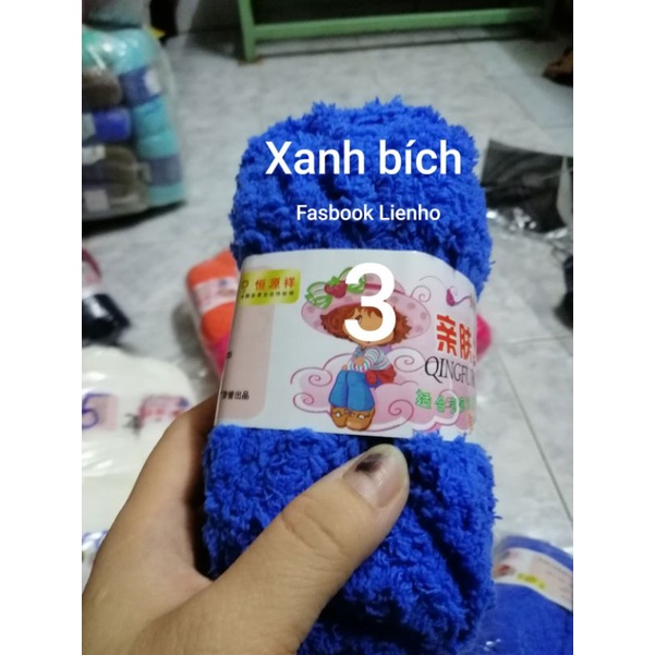 Len bông xù  cuộn 50g