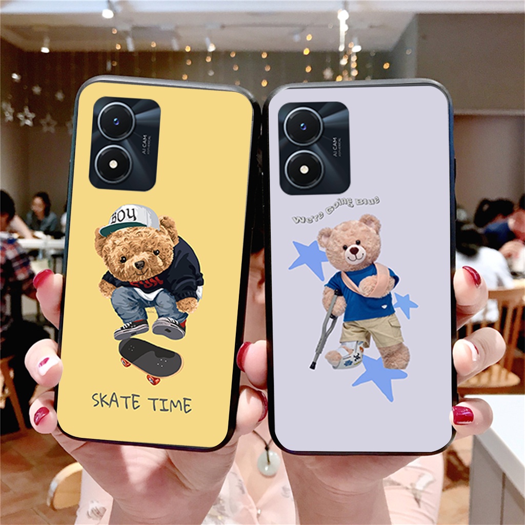 Ốp lưng Vivo Y02S - Vivo Y01 gấu cute cực đáng yêu mẫu mới nhất