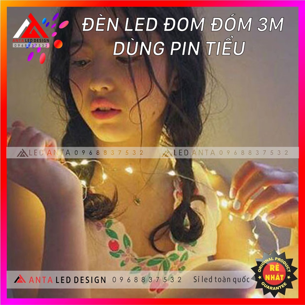 Đèn Led Đom Đóm Fairylight quay Tiktok dùng pin tiểu 3 mét 30 led