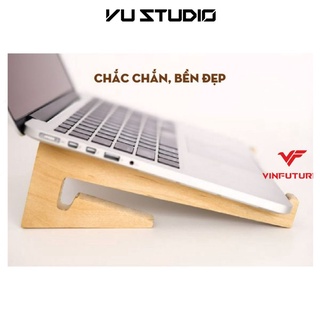 Đế Laptop ❤️ Kệ Tản Nhiệt Cho Macbook Bằng Gỗ Kiểu Chữ V Chắc Chắn, Tinh Xảo