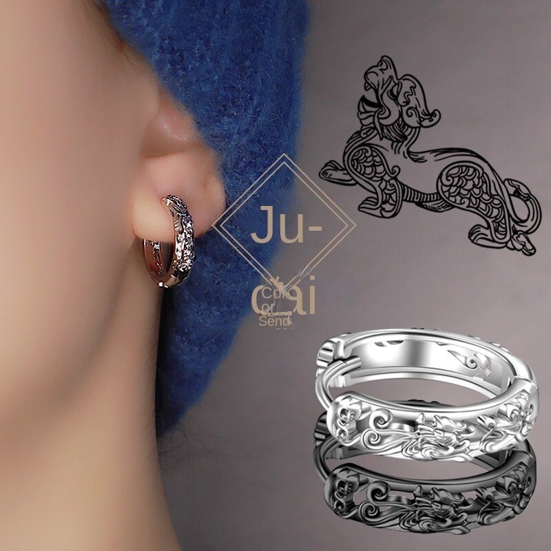 Bông Tai Hình Pixiu Thời Trang Hip Hop Dành Cho Nam