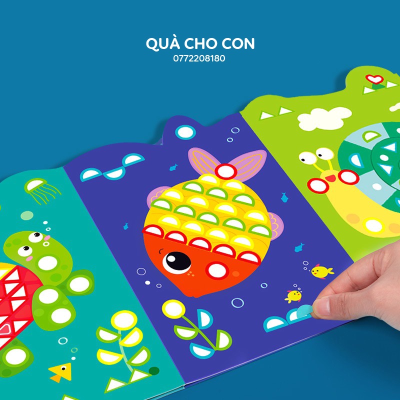 BỘ TRANH DÁN STICKER HÌNH KHỐI CHO BÉ SÁNG TẠO TRANG TRÍ CÁC LOÀI ĐỘNG VẬT