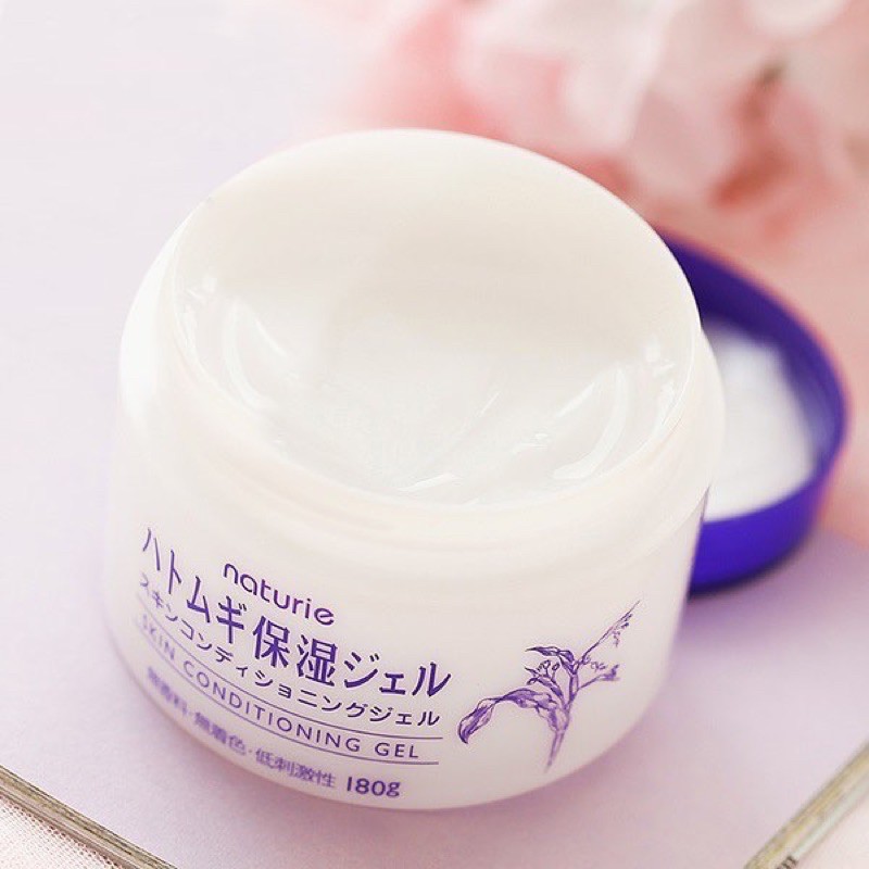 Gel + Lotion  dưỡng ẩm chiết xuất Hatomugi - Hatomugi Naturie Skin Conditioning Gel