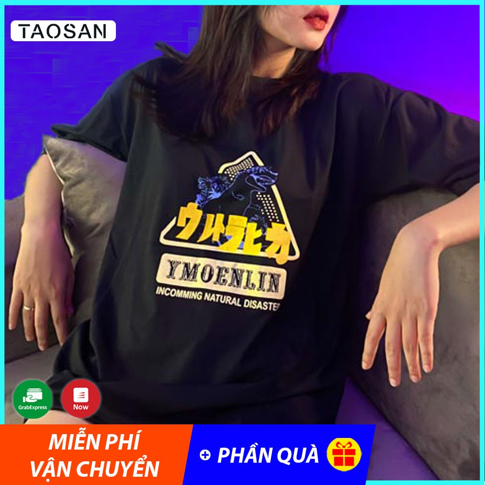 [TẶNG BẠN 1C KHÂUTRANG NHÉ] Áo phông tay lỡ nữ form rộng hình Godzilla chất thun mềm mịn, unisex nam Taosan | BigBuy360 - bigbuy360.vn