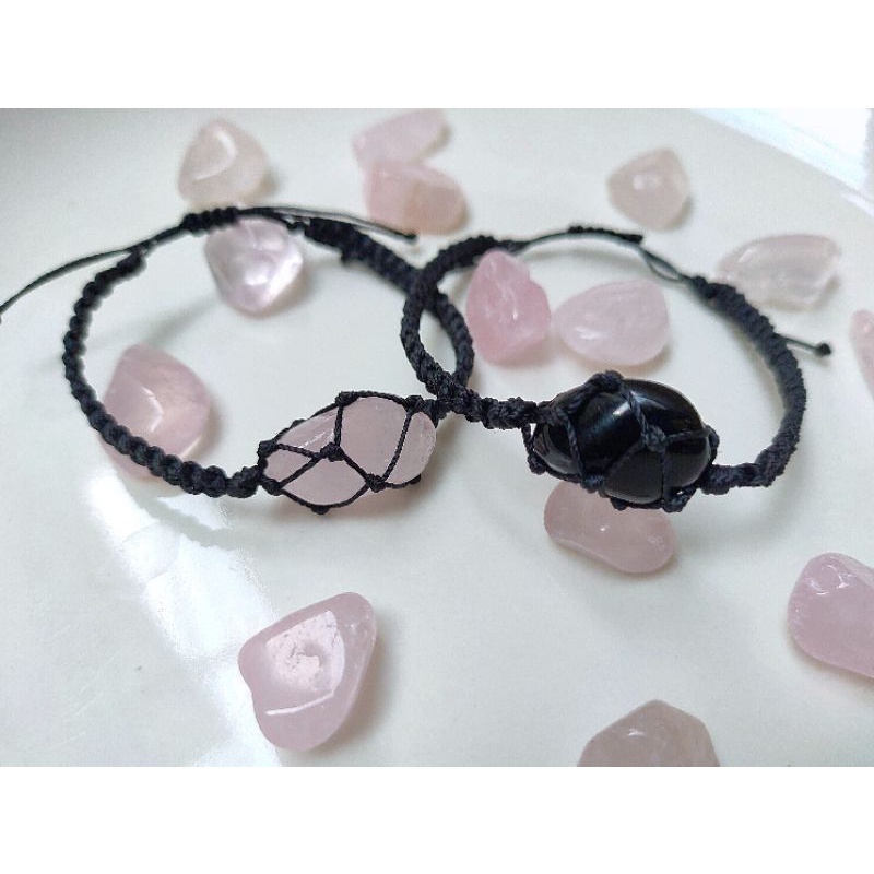 Vòng tay rose quartz