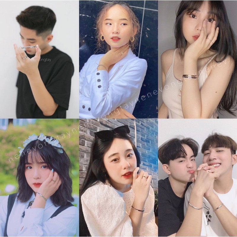 Vòng tay CUFF khắc tên nam nữ không gỉ