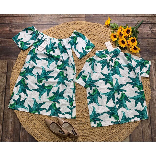 [Mã FAXANH245 giảm 10K đơn 50K] Set Đôi Áo hoa lá - Váy Đũi Đi Biển - Vải đẹp,mát - Có bán lẻ áo/váy | BigBuy360 - bigbuy360.vn
