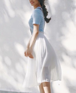 Chân Váy Midi Voan Dập Ly Hot Nhất