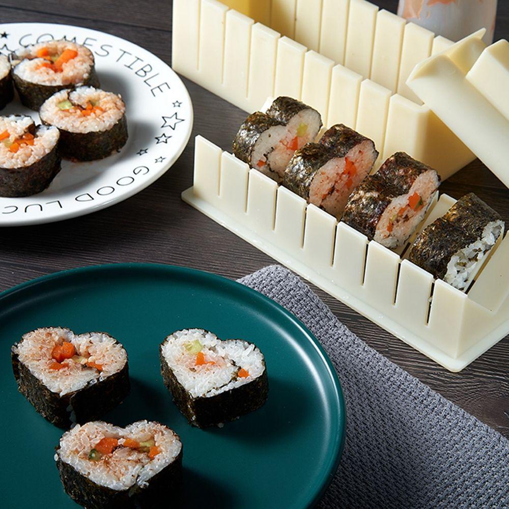 Quillan sushi khuôn vuông / tròn / trái tim bộ dụng cụ làm nhật bản rong biển nori khô laver sushi cuộn dụng cụ làm sushi
