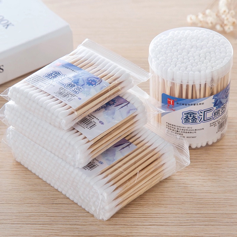 TĂM BÔNG NGOÁY TAI THÂN GỖ SET 100 CÂY, SET 200 CÂY 2A