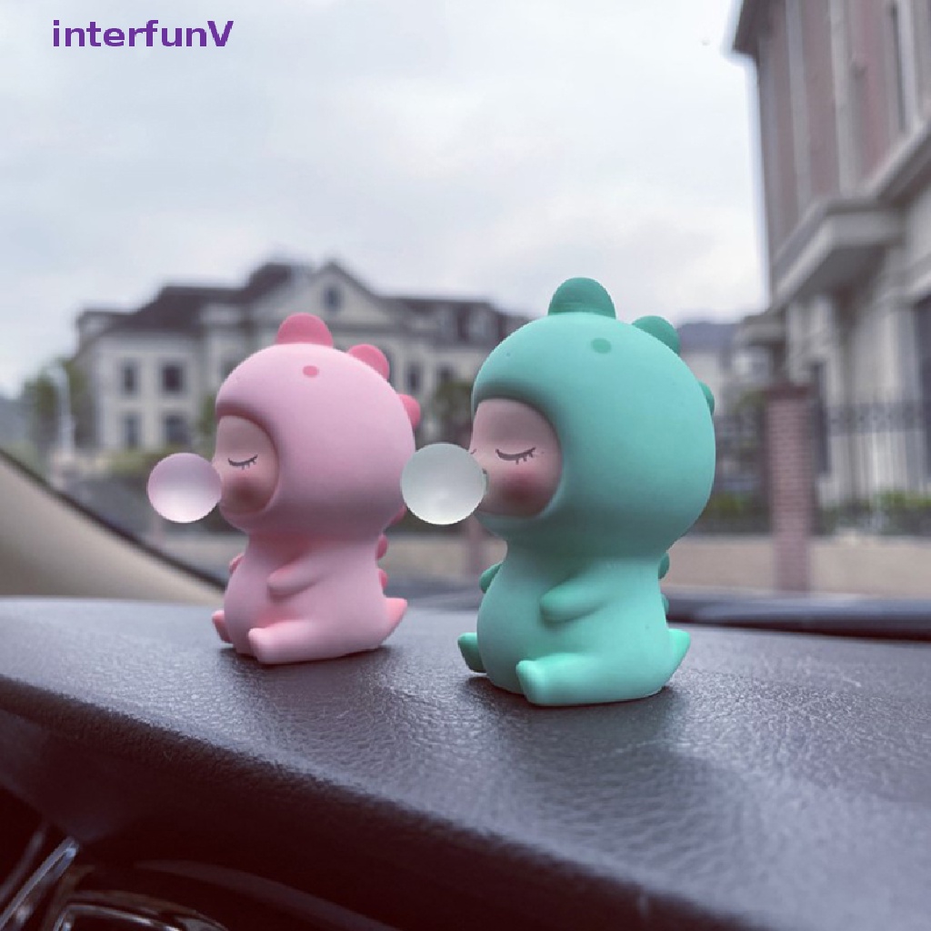 [InterfunV] Đồ Trang Trí Xe Đạp / Xe Máy Hoạt Hình Dễ Thương Có Mũ Bảo Hiểm [Mới]