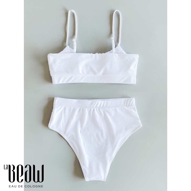 Bikini 2 dây dúng xù ôm ngực xinh xắn - TRẮNG - swswim23201211181