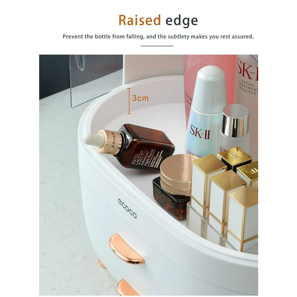 [Hàng mới về] Hộp đựng mỹ phẩm bằng nhựa thiết kế chia nhiều ngăn cao cấp tiện lợi