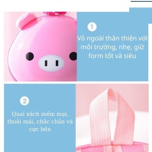 Balo cặp đi học mầm non nhà trẻ cho bé trai bé gái hình trứng ngộ nghĩnh đáng yêu