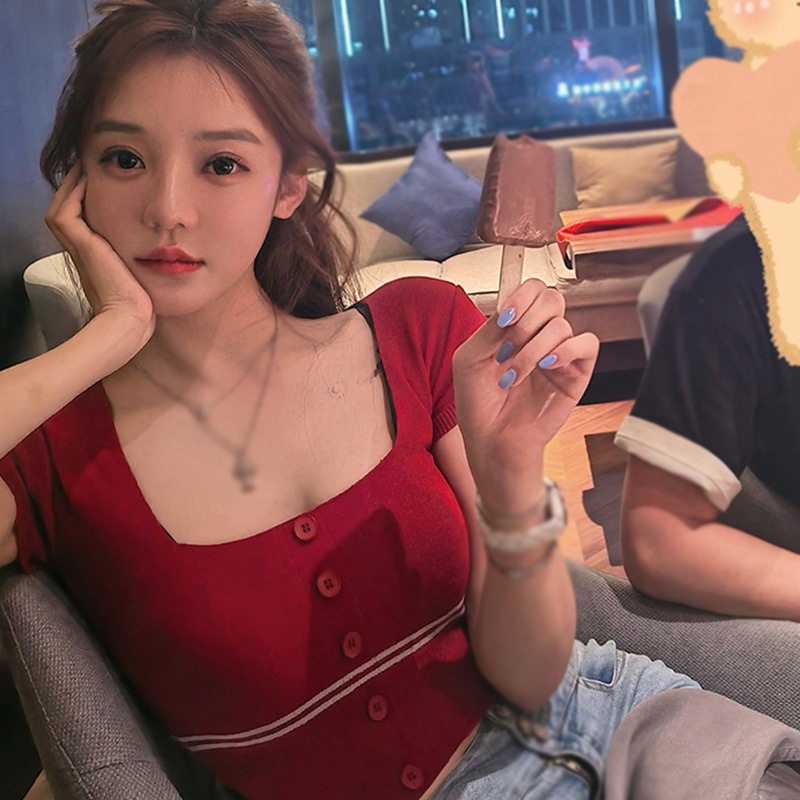 Áo Thun Tay Ngắn Họa Tiết Sọc Ngang Thời Trang Dành Cho Nữ