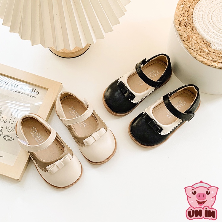 Giày bệt cho bé, Giày búp bê chất da PU mềm nhẹ êm chân phối Nơ đáng yêu 2 màu xinh xắn cho bé gái từ 1-5 tuổi YN876
