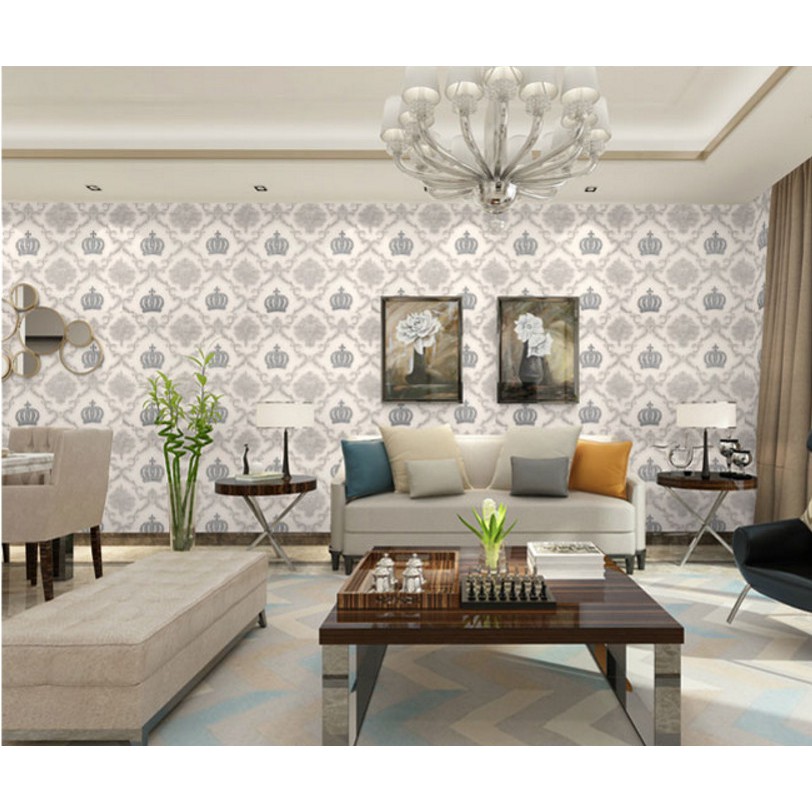 1 mét Giấy dán tường vương miện khổ rộng 0.45m có keo sẵn