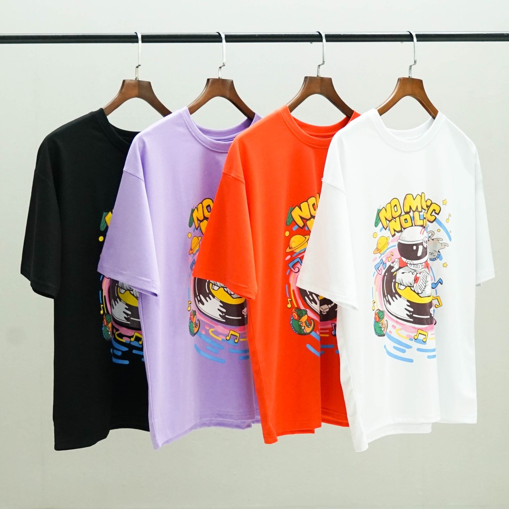 Áo Thun Unisex NOMUSIC Phông Nam Nữ Tay Lỡ phong cách Ulzzang. | BigBuy360 - bigbuy360.vn