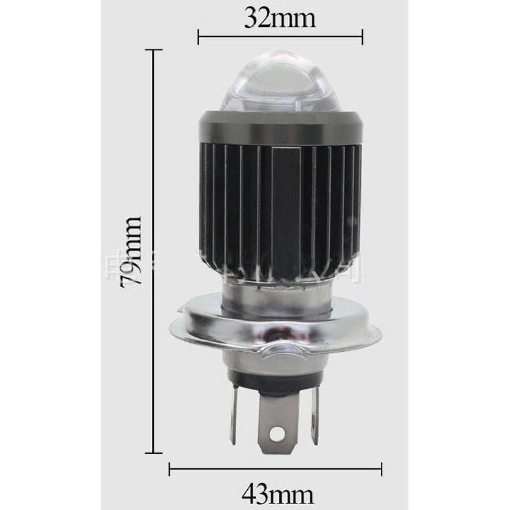 Đèn Pha Bi Cầu Cos Vàng Pha Trắng, Đèn Pha Xe Máy Bi Cầu Chân H4 Lắp Cho Các Loại Xe Ga, Xe Số -DPBV1