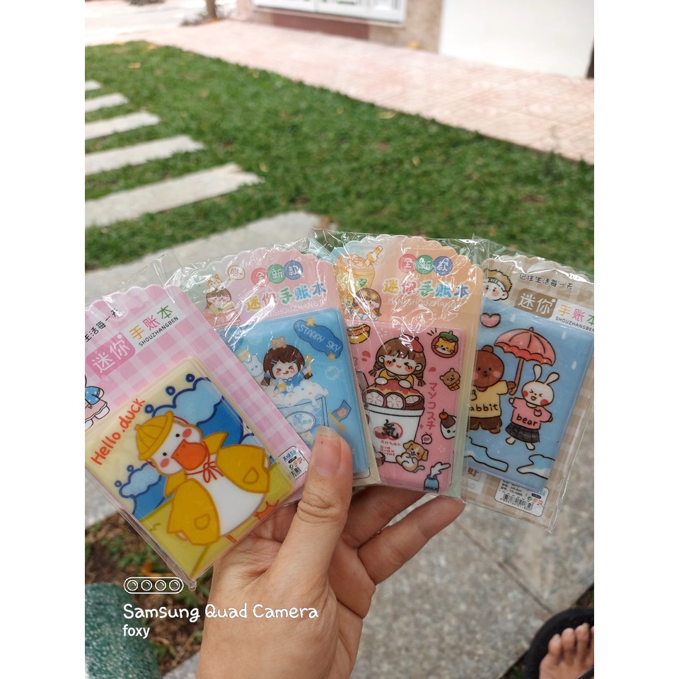 Sổ tay nhí hoạt hình ,size 5 x 6,8 cm có sẵn lỗ làm móc khóa