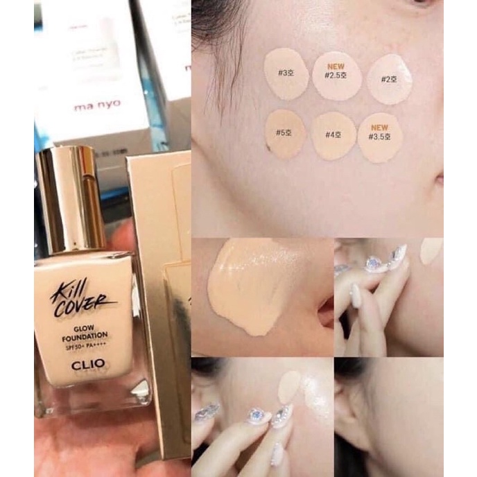 [FREE SHIP] Kem Nền Clio Kill Cover Glow Foundation 15ml